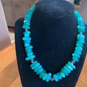 Beautiful hand made aqua green necklace